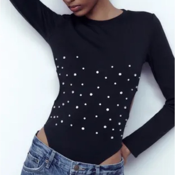 Zara Rhinestone Bodysuit - Picture 2 of 4